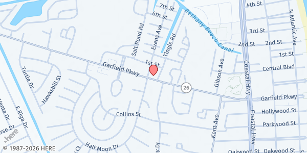 Map showing St. Ann Parish at 691 Garfield Pkwy, Bethany Beach, DE