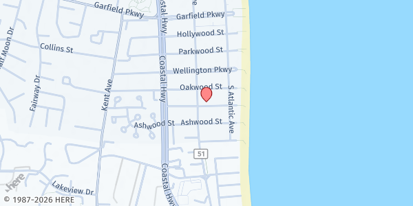 Map showing St Martha's Episcopal Church at 117 Maplewood St, Bethany Beach, DE