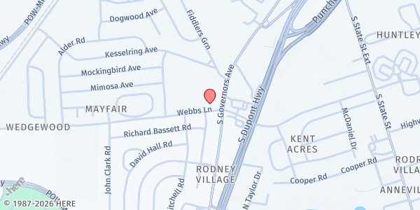 Map showing The Shepherd Place at 1362 S. Governors Ave., Dover, DE