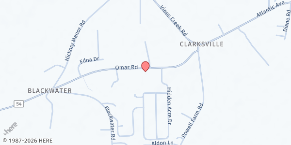 Map showing Bethel - Frankford at 34190 Omar Rd, Frankford, DE