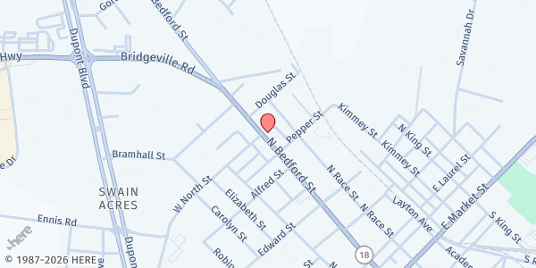 Map showing Shepherd's Office at 408 N. Bedford St., Georgetown, DE