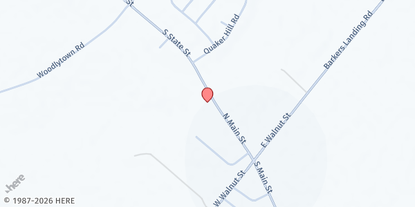 Map showing Orchard Kitchen and Hope Closet at 39 North Main Street, Magnolia, DE