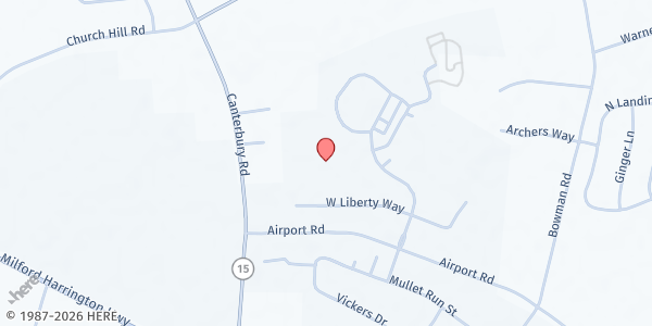 Map showing Milford Healthy Pantry Center at 102 Delaware Veterans Blvd, Milford, DE