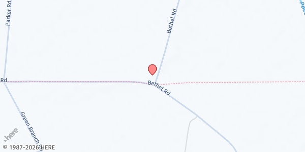 Map showing Bethel Community Church at 22365 Bethel Rd, Millsboro, DE