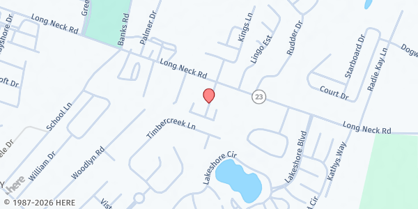 Map showing Grace of God Lutheran Church at Shoppes at Long Neck Blvd, Millsboro, DE