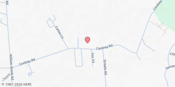 Map showing Millsboro SDA at 30007 Cordrey Rd., Millsboro, DE