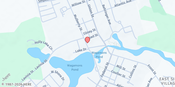 Map showing Catholic Charities - Sussex County - Food Distribution Center at 127 Broad St, Milton, DE