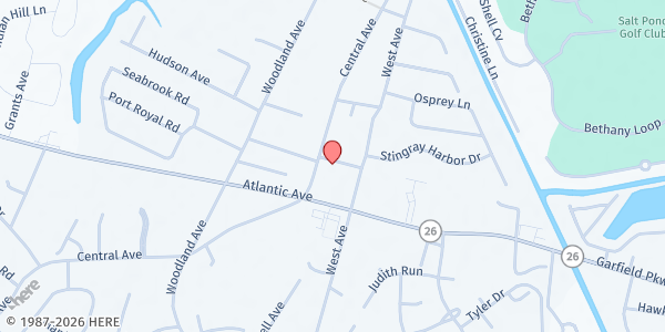 Map showing Ocean View Presbyterian Church at 67 Central Ave, Ocean View, DE