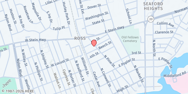 Map showing House of Mercy Transformation Center at 426 N Pine St, Seaford, DE