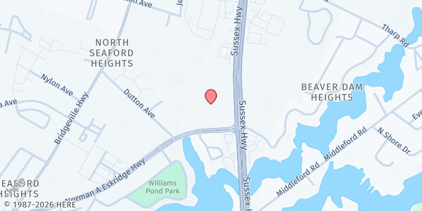 Map showing Promise Ministries Family Life Center at 23478 Sussex Hwy., Seaford, DE