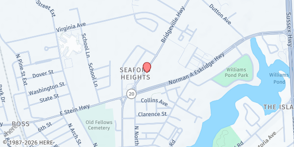 Map showing Soul Saving Family Restoration at 511 Bridgeville Hwy, Seaford, DE