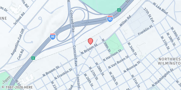 Map showing Lutheran Community Services - Wilmington at 2809 Baynard Blvd, Wilmington, DE