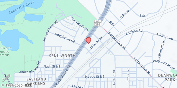 Map showing RCCG New Wine Assembly at 1515 Kenilworth Avenue Northeast, Deanwood, DC