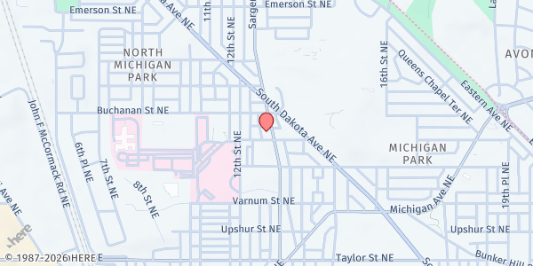 Map showing Hereafter Family Foundation Inc - Northeast Washington at 4604 Sargent Road Northeast, Northeast Washington, DC