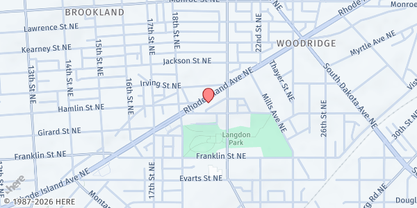 Map showing International House of Prayer at 1915 Rhode Island Avenue Northeast, Northeast Washington, DC