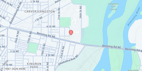 Map showing Langston Terrace Community Resident Council, Inc at 667 24th Street Northeast, Northeast Washington, DC