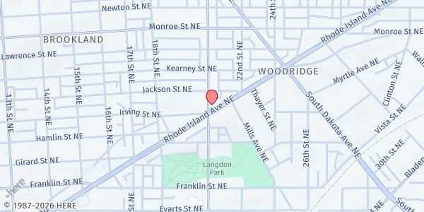 Map showing North Capitol Collaborative at 2000 Rhode Island Avenue Northeast, Northeast Washington, DC