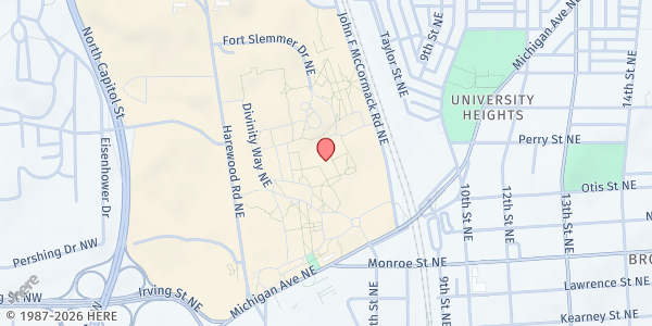 Map showing The Cardinal Cupboard at 601 Thea Bowman Drive, Northeast Washington, DC