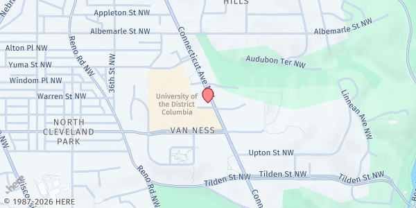 Map showing Project Give Back at 4200 Connecticut Avenue Northwest, Northwest Washington, DC