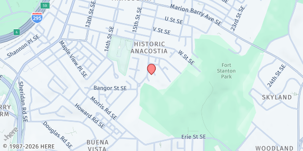 Map showing House of Help City of Hope at 2322 16th Street Southeast, Southeast Washington, DC