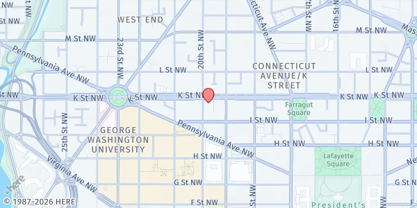 Map showing Ayuda, Inc. - 1990 K St. NW at 1990 K St. NW, Washington, DC