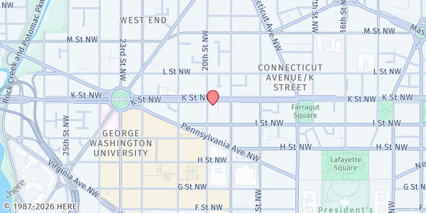 Map showing Ayuda, Inc. at 1990 K St. NW, Washington, DC