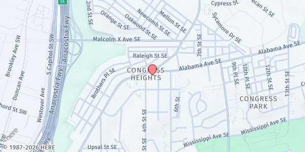 Map showing Brighter Day Ministries - UMC Food Pantry at 3209 5th St. SE, Washington, DC