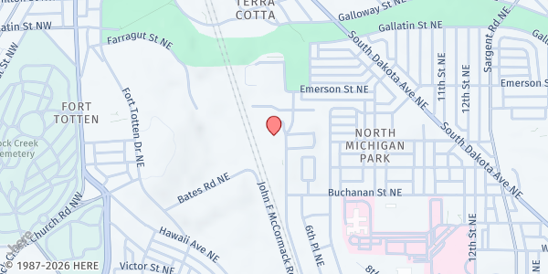 Map showing Capital Area Food Bank at Capital Area Food Bank, Washington, DC