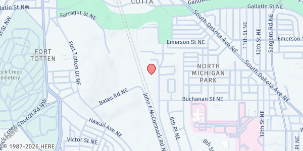 Map showing Capital Area Foodbank Main Office at 4900 Puerto Rico Avenue Northeast, Washington, DC