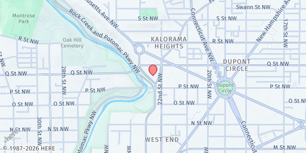 Map showing Church of the Pilgrims - Garden at 2201 P Street Northwest, Washington, DC