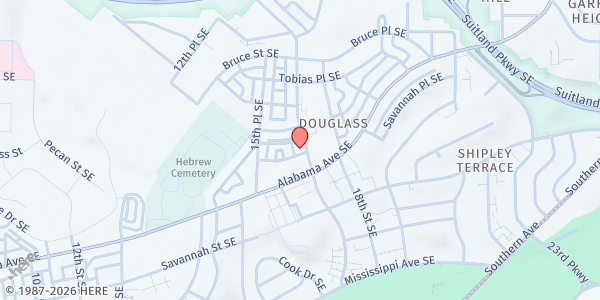 Map showing Friends Of Douglass Community Center at 3261 Stanton Road SE, Washington, DC