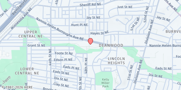 Map showing Lederer Gardens at 4801 Nannie Helen Burroughs Ave NE, Washington, DC