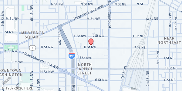 Map showing SeVerna on K at 43 K St NW, Washington, DC