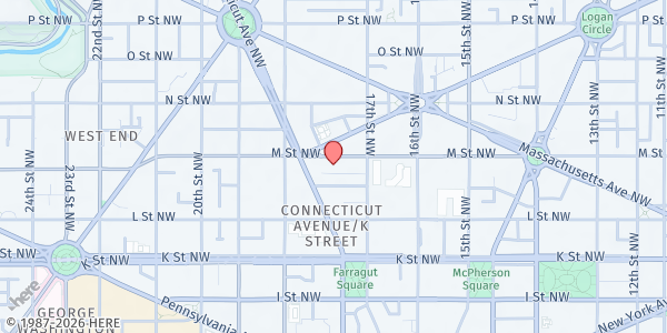 Map showing Share Our Strength - Main Office at 1730 M Street Northwest, Washington, DC