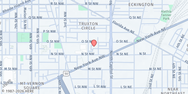 Map showing So Others Might Eat at 75 Hanover Place Northwest, Washington, DC