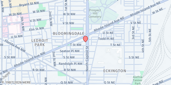 Map showing St. Martins Social Service at 1908 North Capitol Street NW, Washington, DC