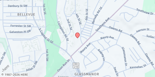 Map showing St. Thomas More Church at 4275 4th St. SE, Washington, DC