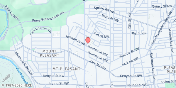 Map showing Thrive Food Pantry (students) at Thrive Food Pantry (students), Washington, DC