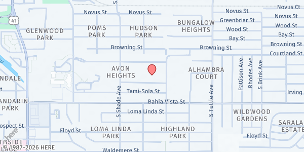 Map showing Alta Vista Elementary School at 1050 South Euclid Avenue, Alta Vista, FL