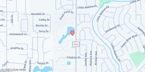 Map showing Iglesia Cristiana Amamos a La Gente at 580 Cape Cod Ln., Altamonte Springs, FL