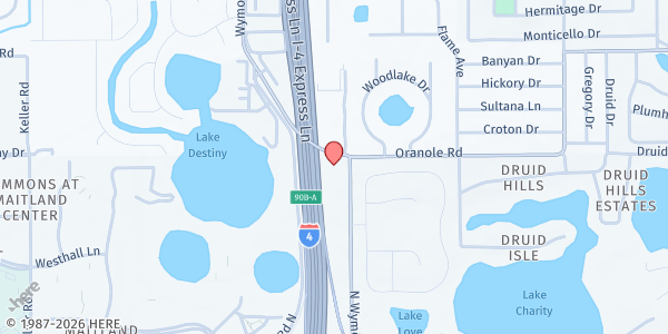 Map showing St. Anthony Coptic Orthodox Church at 1185 North Wymore Road, Altamonte Springs, FL