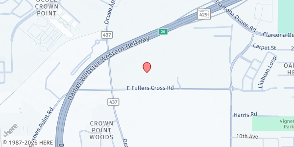 Map showing Glad Tidings Church at 2009 Fullers Cross Rd, Apopka, FL