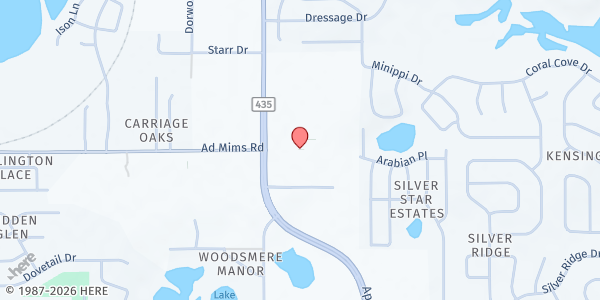 Map showing Metro West Church of the Nazarene Herald of Hope at 3705 N. Apopka Vineland Road, Apopka, FL