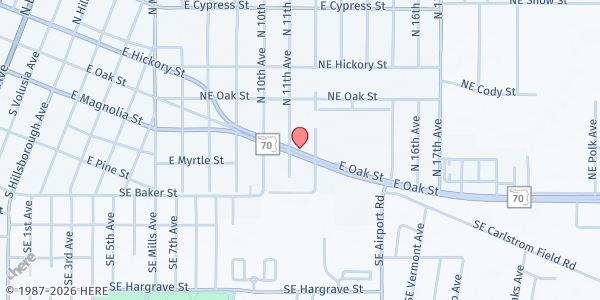 Map showing Catholic Charities (Arcadia) at 1210 E Oak Street, Arcadia, FL