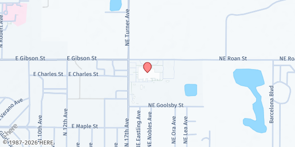 Map showing DeSoto High School at 1710 East Gibson Street, Arcadia, FL