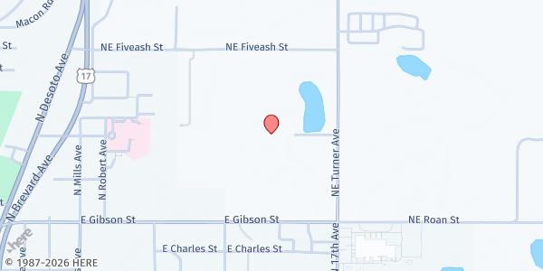 Map showing South Florida State College Drive-Thru Food Pantry at 2251 NE Turner Ave., Arcadia, FL