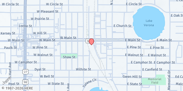 Map showing Avon Park Church Service Center at 104 South Railroad, Avon Park, FL