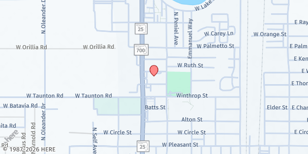 Map showing Fellowship Baptist Church at 1000 Maxwell St, Avon Park, FL