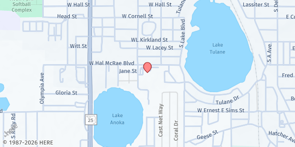 Map showing Ridge Area SDA Church at 507 West Hal McRae Boulevard, Avon Park, FL