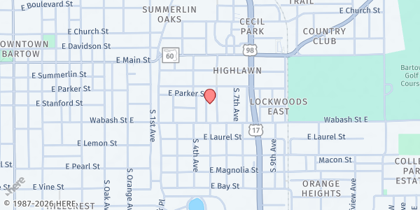 Map showing MCK House of Bread at 440 South 5th Avenue, Bartow, FL